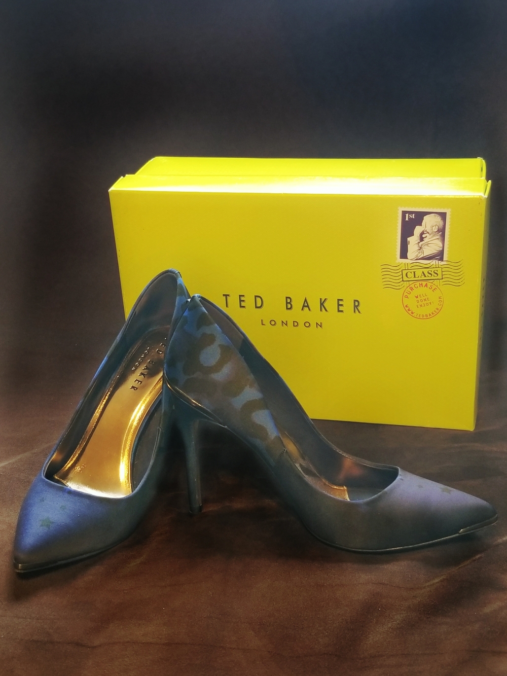 Ted Baker Iziie Blue Pointed Toe Stiletto Pumps Size 8.5 (EUR 39)